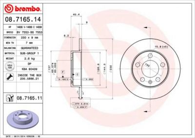 AP 14699 V тормозной диск на SKODA OCTAVIA (1U2)