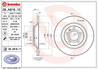 AP 14976 тормозной диск на AUDI A6 Allroad (4FH, C6)