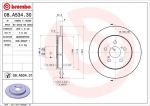 AP 15050 V тормозной диск на TOYOTA PRIUS (ZVW3_)