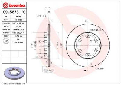 AP 24541 тормозной диск на NISSAN PICK UP I (720)