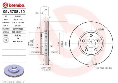 AP 24555 тормозной диск на TOYOTA AVENSIS (_T22_)