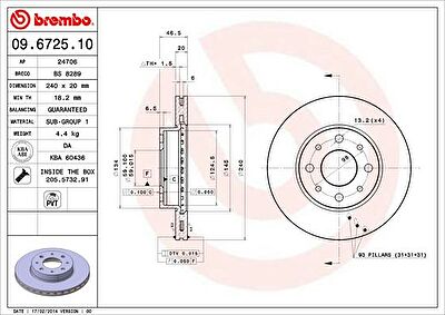 AP 24706 тормозной диск на FIAT ALBEA (178_)