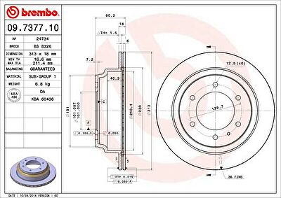 AP 24734 тормозной диск на OPEL FRONTERA B (6B_)