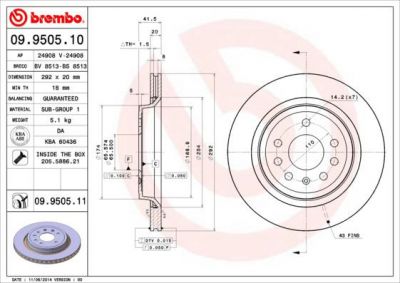 AP 24908 V тормозной диск на SAAB 9-3 (YS3F)