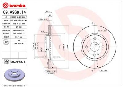 AP 25183 E тормозной диск на MAZDA 2 (DE)