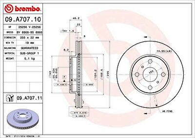 AP 25256 V тормозной диск на TOYOTA YARIS (NHP13_, NSP13_, NCP13_, KSP13_, NLP13_)