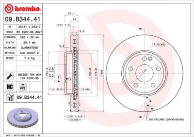 AP 25317 V тормозной диск на MERCEDES-BENZ B-CLASS (W246, W242)