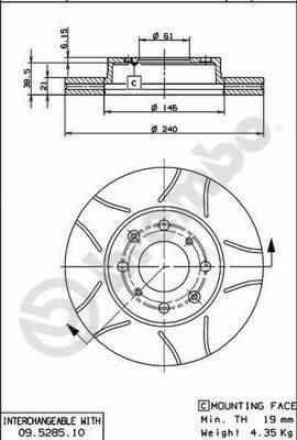 AP X 24281 тормозной диск на HONDA CIVIC VI Hatchback (EJ, EK)