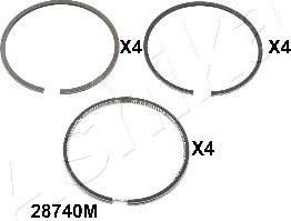Ashika 34-28740M поршневое кольцо на TOYOTA HILUX II пикап (LN8_, RN5_, LN6_, YN6_, YN5_, LN5_, RN6_)