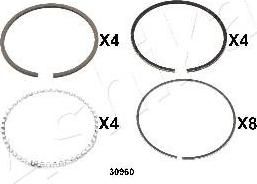 Ashika 34-30960 поршневое кольцо на MAZDA 323 III (BF)