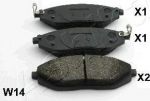 Ashika 50-0W-W14 комплект тормозных колодок, дисковый тормоз на CHEVROLET SPARK (M300)