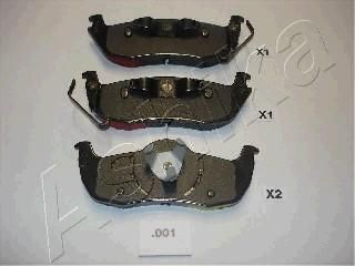 Ashika 51-00-001 комплект тормозных колодок, дисковый тормоз на JEEP GRAND CHEROKEE III (WH, WK)