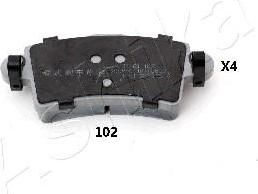 Ashika 51-01-102 комплект тормозных колодок, дисковый тормоз на NISSAN INTERSTAR c бортовой платформой/ходовая часть