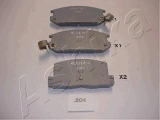 Ashika 51-02-204 комплект тормозных колодок, дисковый тормоз на TOYOTA MR 2 III (ZZW3_)