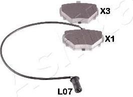 Ashika 51-0L-L07 комплект тормозных колодок, дисковый тормоз на LAND ROVER DEFENDER Station Wagon (LD)