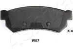 Ashika 51-0W-W07 комплект тормозных колодок, дисковый тормоз на CHEVROLET LACETTI (J200)