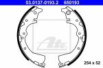 ATE 03.0137-0193.2 комплект тормозных колодок на TOYOTA HIACE II Wagon (LH7_, LH5_, LH6_, YH7_, YH6_, YH5_)