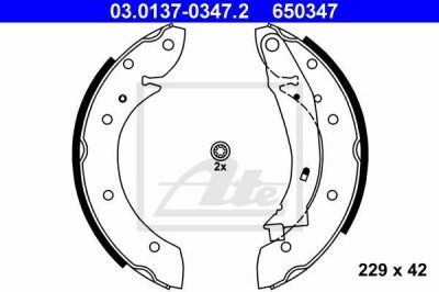 ATE 03.0137-0347.2 комплект тормозных колодок на PEUGEOT 405 II Break (4E)