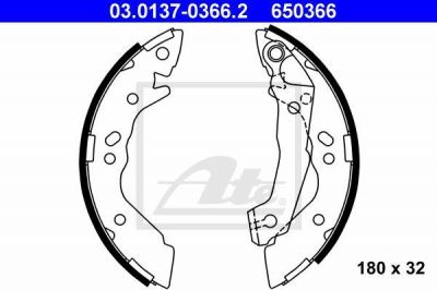 ATE 03.0137-0366.2 комплект тормозных колодок на HYUNDAI ACCENT I (X-3)