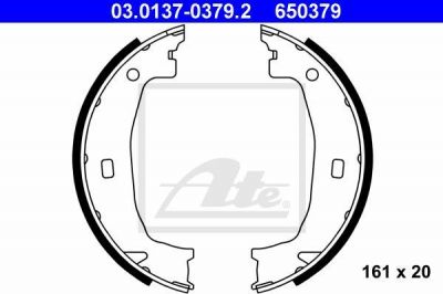 ATE 03.0137-0379.2 Колодки стояночного тормоза E81/E87/E46/E90/F20/F30 all 98-> (3013703792)
