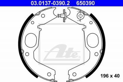 ATE 03.0137-0390.2 комплект тормозных колодок, стояночная тормозная с на MITSUBISHI PAJERO SPORT II (KH_, KG_)