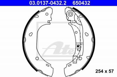 ATE 03.0137-0432.2 комплект тормозных колодок на PEUGEOT BOXER автобус (230P)