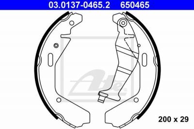 ATE 03.0137-0465.2 комплект тормозных колодок на SUZUKI IGNIS II
