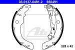 ATE 03.0137-0491.2 комплект тормозных колодок на PEUGEOT 207 (WA_, WC_)
