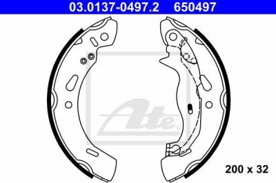 ATE 03.0137-0497.2 комплект тормозных колодок на FORD FIESTA VI
