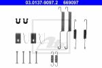 ATE 03.0137-9097.2 комплектующие, тормозная колодка на HONDA CIVIC VI купе (EJ, EM1)