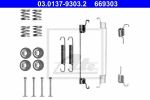 ATE 03.0137-9303.2 комплектующие, тормозная колодка на FIAT PANDA (169)