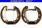 ATE 03.0520-3217.3 комплект тормозных колодок на RENAULT MEGANE I Cabriolet (EA0/1_)