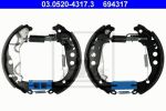 ATE 03.0520-4317.3 комплект тормозных колодок на TOYOTA YARIS VERSO (_NLP2_, _NCP2_)