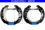 ATE 03.0520-9720.3 комплект тормозных колодок на PEUGEOT 208