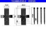 ATE 13.0460-0123.2 комплектующие, колодки дискового тормоза на 7 (E23)