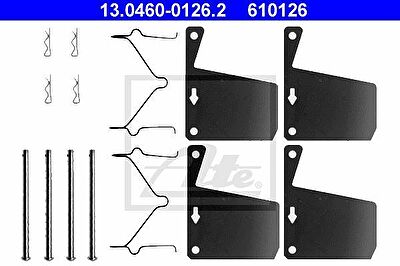 ATE 13.0460-0126.2 комплектующие, колодки дискового тормоза на FORD TAUNUS '80 (GBS, GBNS)