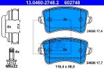 ATE 13.0460-2748.2 КОЛОДКИ ТОРМ. AUDI A4 (B8) Avant (08-)