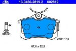 ATE 13.0460-2819.2 Колодки торм.зад. VW Sharan, Seat, Ford Galaxy