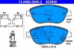 ATE 13.0460-3840.2 комплект тормозных колодок, дисковый тормоз на OPEL CORSA D