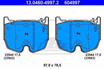 ATE 13.0460-4997.2 Колодки Mercedes S600 W221 2006=> WVA23944