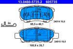 ATE 13.0460-5735.2 Колодки задние MITSUBISHI Lancer 9/10/Outlander all 03-> (4605A336)