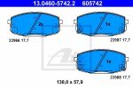 ATE 13.0460-5742.2 Колодки передние KIA CEED/ CARENS/HYUNDAI I30 (581011HA00)