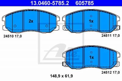 ATE 13.0460-5785.2 Колодки передние CHEVROLET Captiva/Opel Antara all 06-> (96626070)