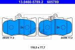 ATE 13.0460-5789.2 Колодки передние LEXUS GS III 3.0…4.6L all 05-> (04465-22340)