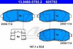 ATE 13.0460-5792.2 комплект тормозных колодок, дисковый тормоз на HYUNDAI H-1 / STAREX