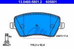 ATE 13.0460-5801.2 Колодки торм.пер. Nissan Micra, Tiida, Note (01.03-)