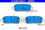 ATE 13.0460-5843.2 Колодки задние NISSAN Qashqai/X-Trail 07->/RENAULT Koleos 08->