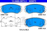 ATE 13.0460-5873.2 Колодки передние HYUNDAI Coope/KIA Soul 09-> (5810138A81)