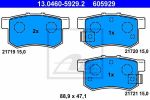 ATE 13.0460-5929.2 Колодки задние HONDA ACCORD/CIVIC (43022S5AJ00)