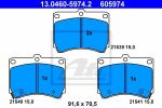 ATE 13.0460-5974.2 комплект тормозных колодок, дисковый тормоз на MAZDA 323 S IV (BG)